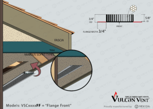 continuous vents Flange Front