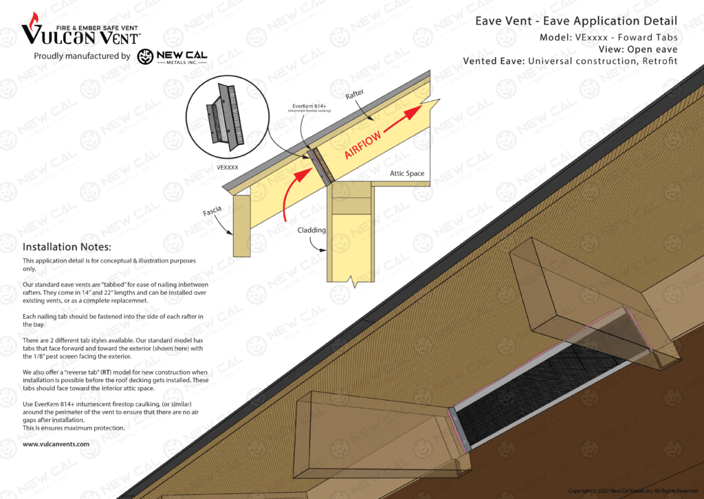 Reverse Tabbed Eave Vent