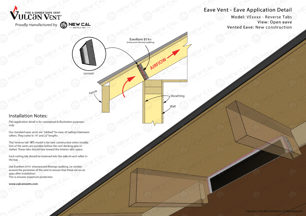 Forward Tabbed Eave Vent